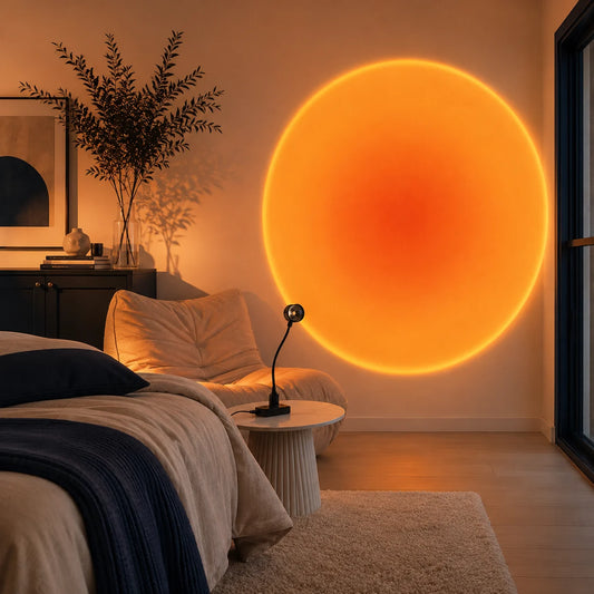 Lámpara de proyección de puesta de sol