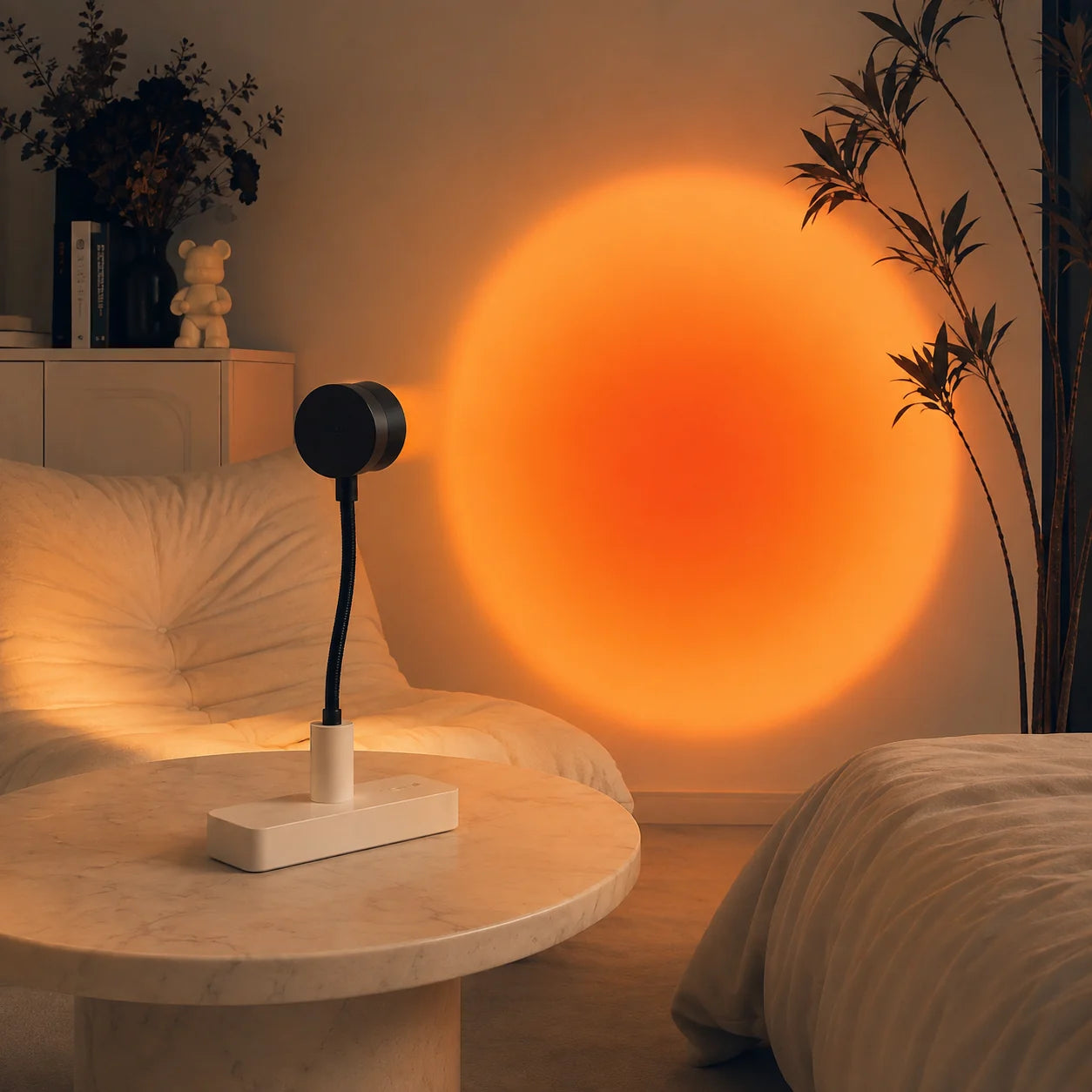 Lámpara de proyección de puesta de sol